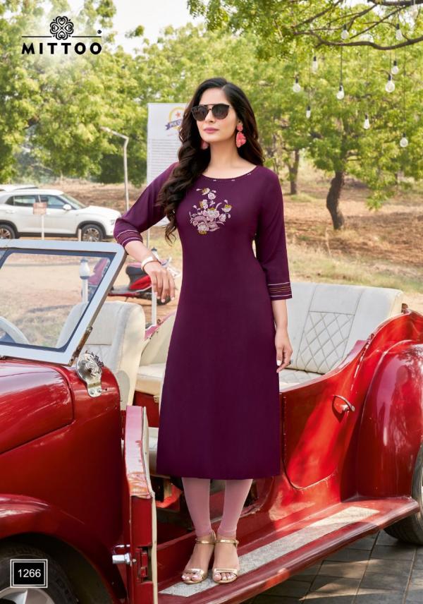 Mittoo Palak 30 Fancy Rayon Embroidery Kurti 